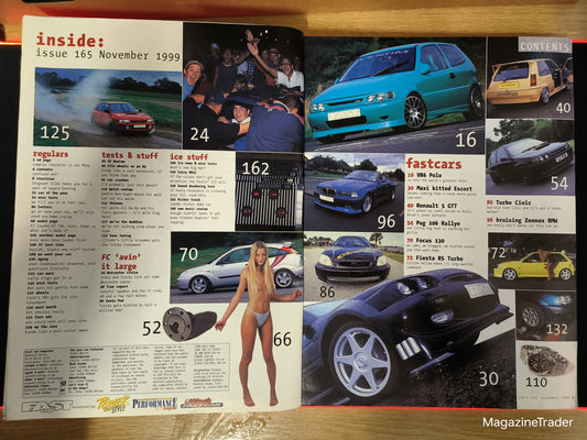 Fast Car Magazine November 1999 (1158) Alex Beckett VR6 Polo Maxi Escort Laydee Winner