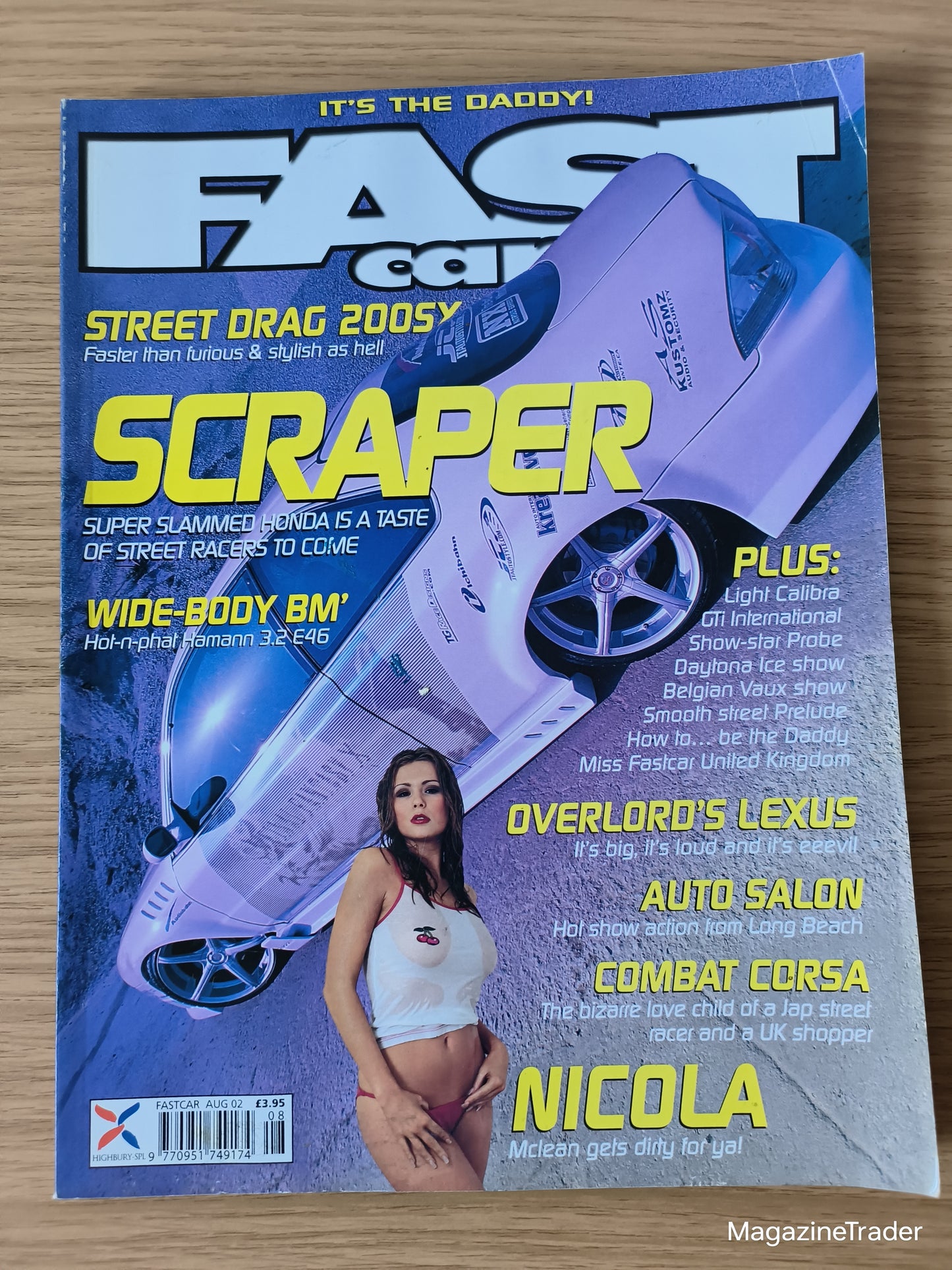Fast Car Magazine August 2002 (1160) Honda S2000 Scraper Nicola McLean BMW E46