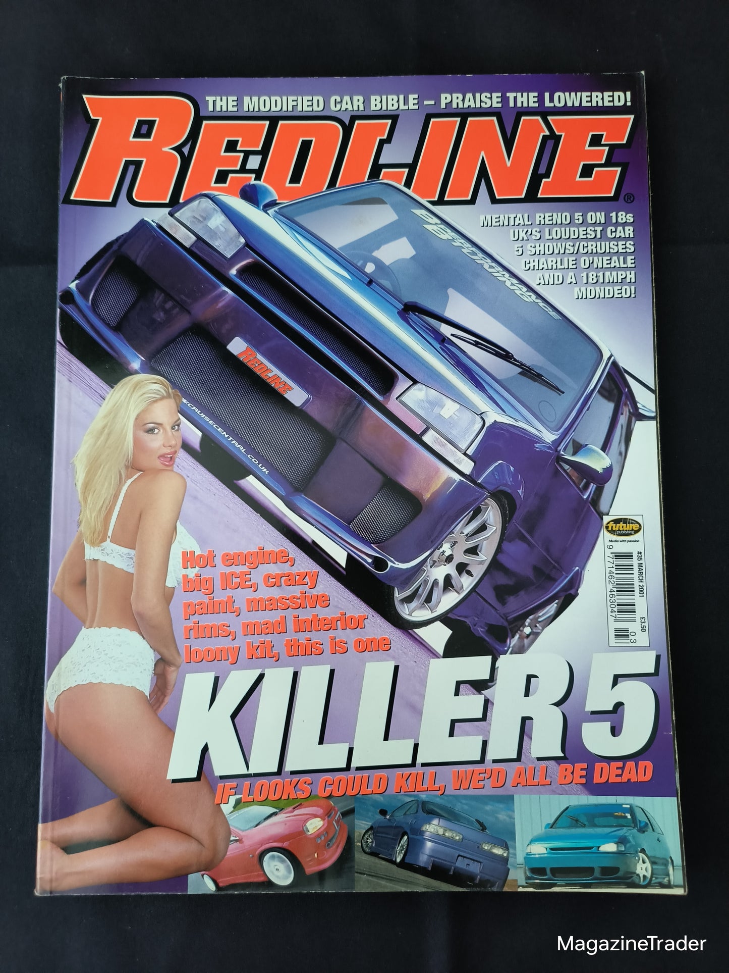 Redline Magazine March 2001 (1163) Charlie O'Neale Renault 5 GT Turbo Sierra Cosworth