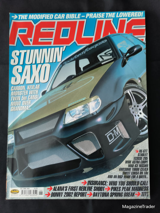 Redline Magazine June 2002 (1163) Modified Saxo VTR Twin 5in Cans Celica Turbo