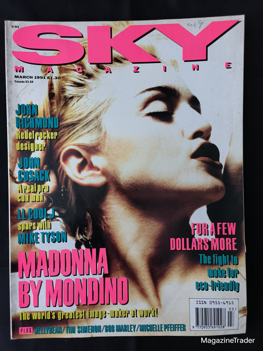 Sky Magazine March 1991 (1164) Madonna Cover Mondino LL Cool J Mike Tyson Cusack