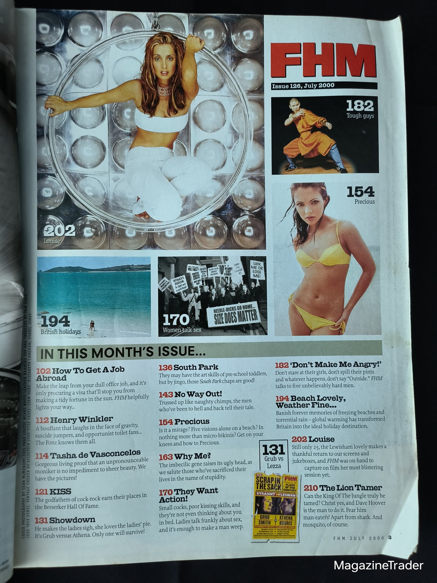 FHM Magazine July 2000 (1167) Louise Redknapp Cover Henry Winkler Jon Bon Jovi