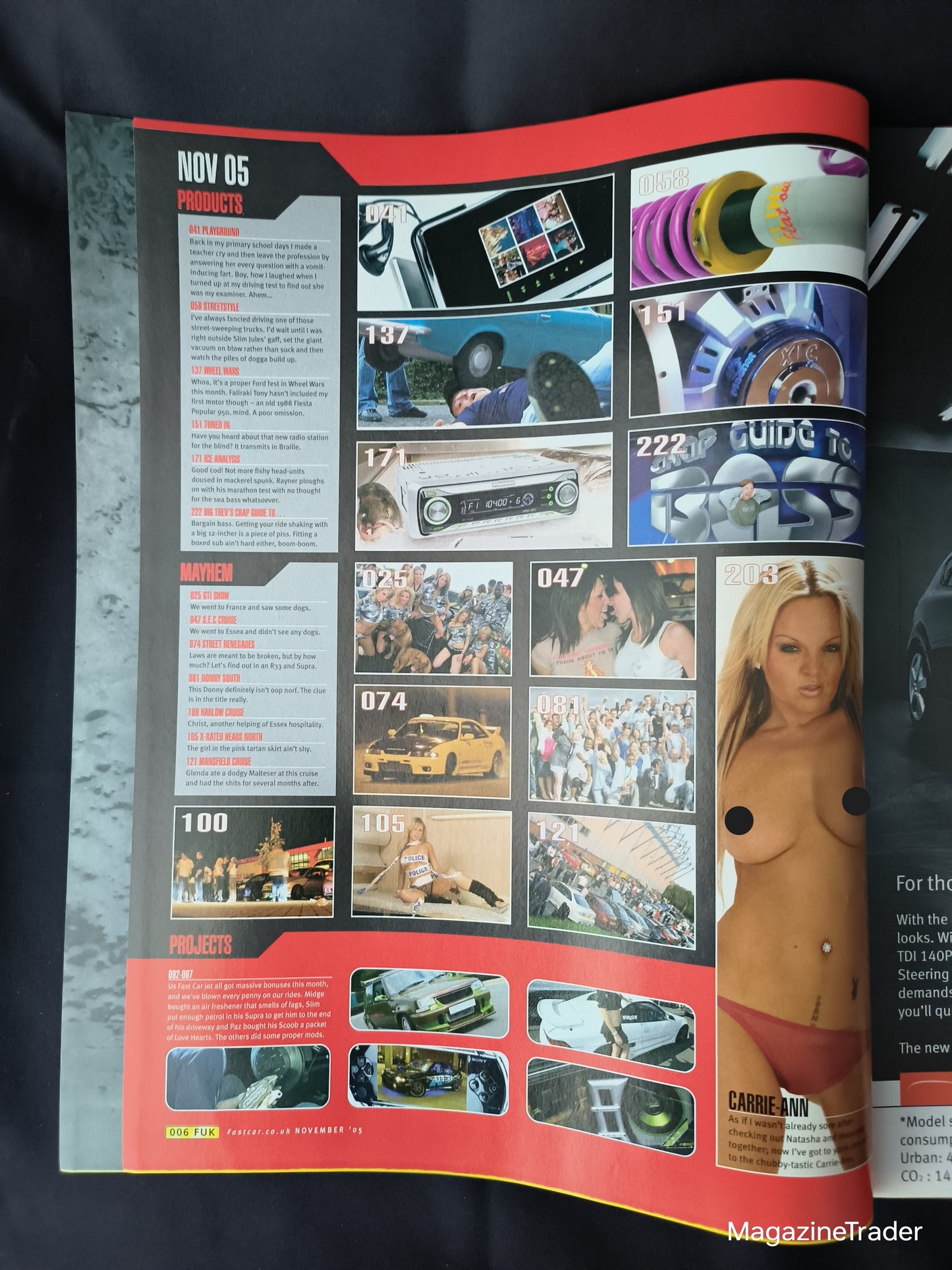 Fast Car Magazine November 2005 (1168) Modified TVR Skyline Engine 200SX Supra