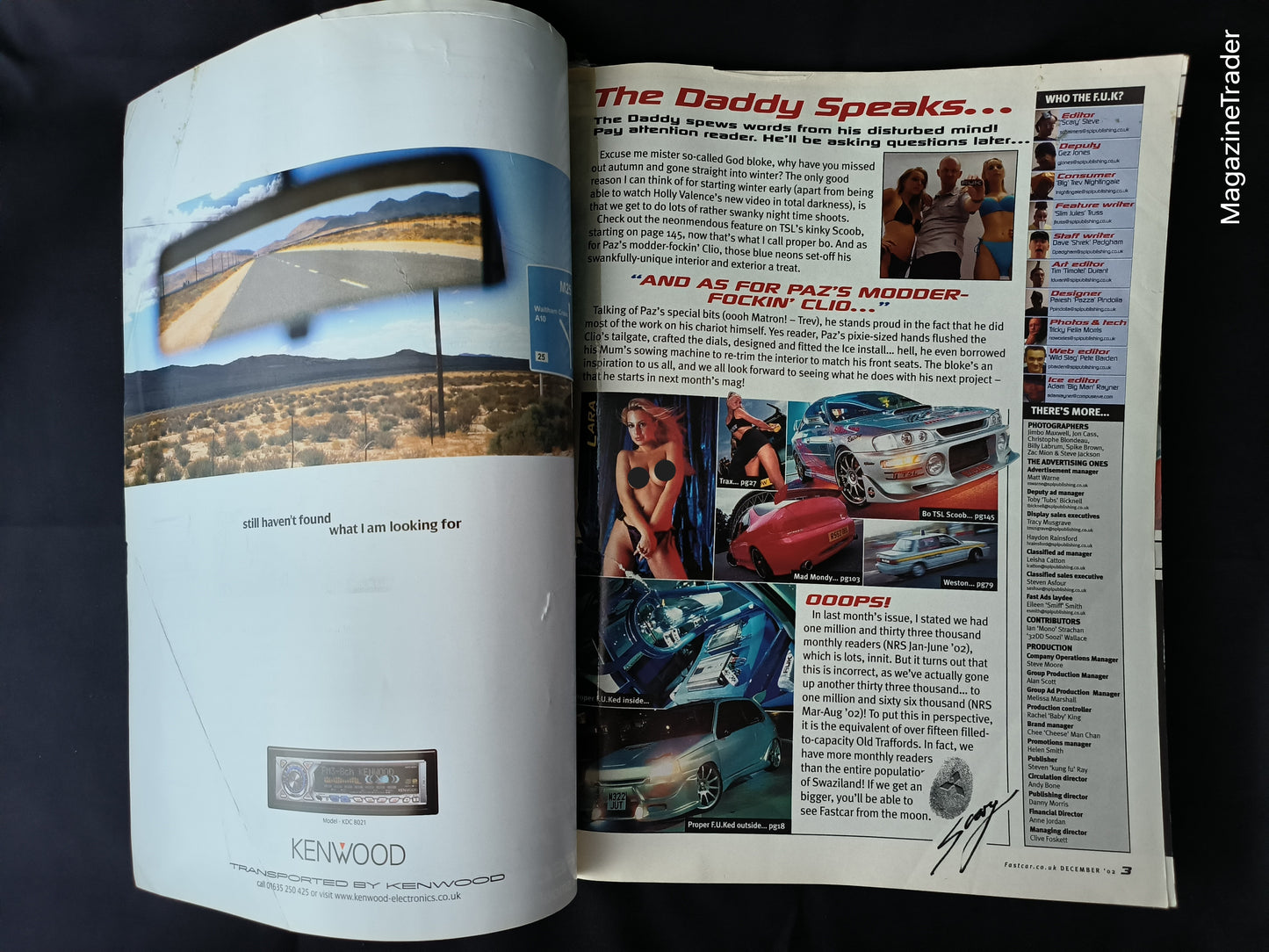 Fast Car Magazine December 2002 (1168) Nitro'd Clio Turbo Honda Civic BMW E36