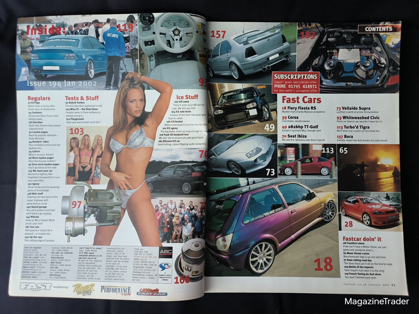 Fast Car Magazine January 2002 (1168) Mutant Fiesta RS Turbo 425bhp Supra Golf TT