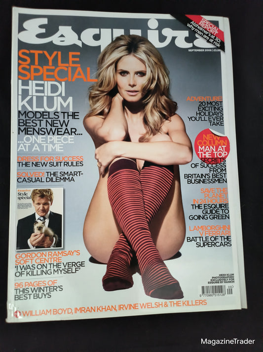 Esquire Magazine September 2006 (1185) Heidi Klum Style Special Gordon Ramsay Imran Khan