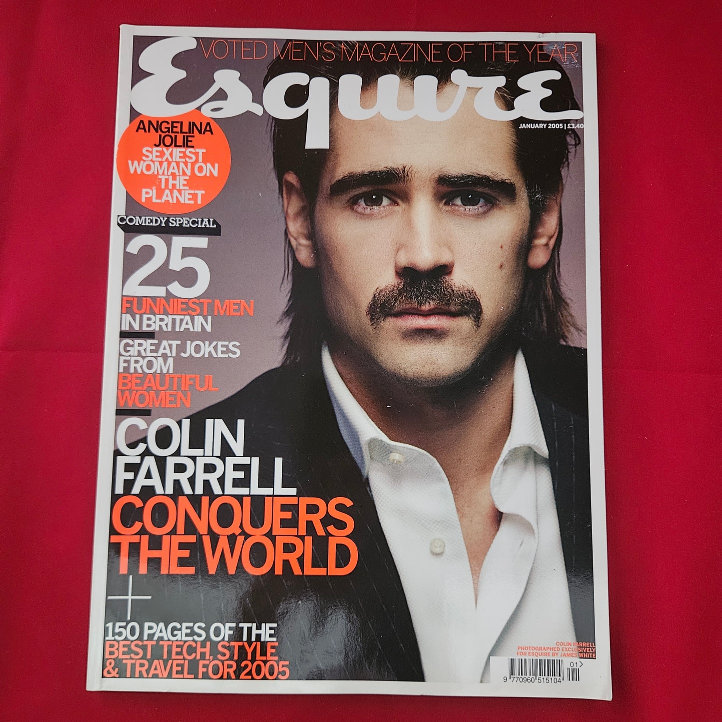 Esquire Magazine January 2005 (1188) Colin Farrell Cover Angelina Jolie John Cleese