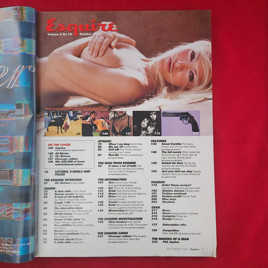 Esquire Magazine October 1999 (1190) Caprice Cover Vic Reeves All Blacks Phil Jupitus