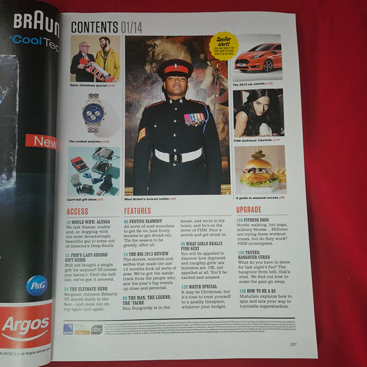 FHM Magazine January 2014 (1193) Ron Burgundy Will Ferrell Charlotte MistaJam