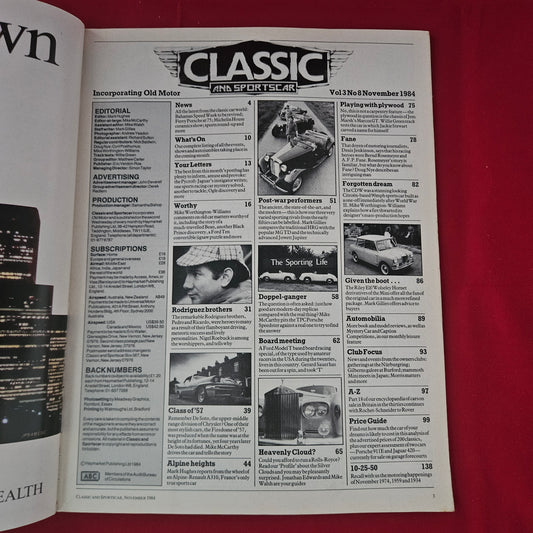 Classic and Sportscar Magazine November 1984 (1197) Rolls-Royce Silver Cloud DeSoto