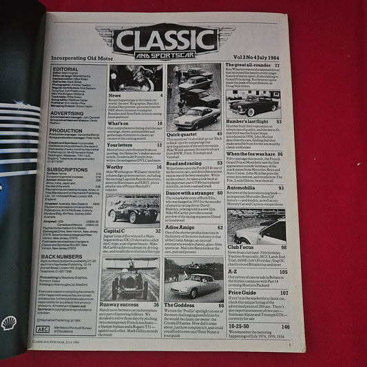 Classic and Sportscar Magazine July 1984 (1197) Bugatti v Biplane Ford GT40