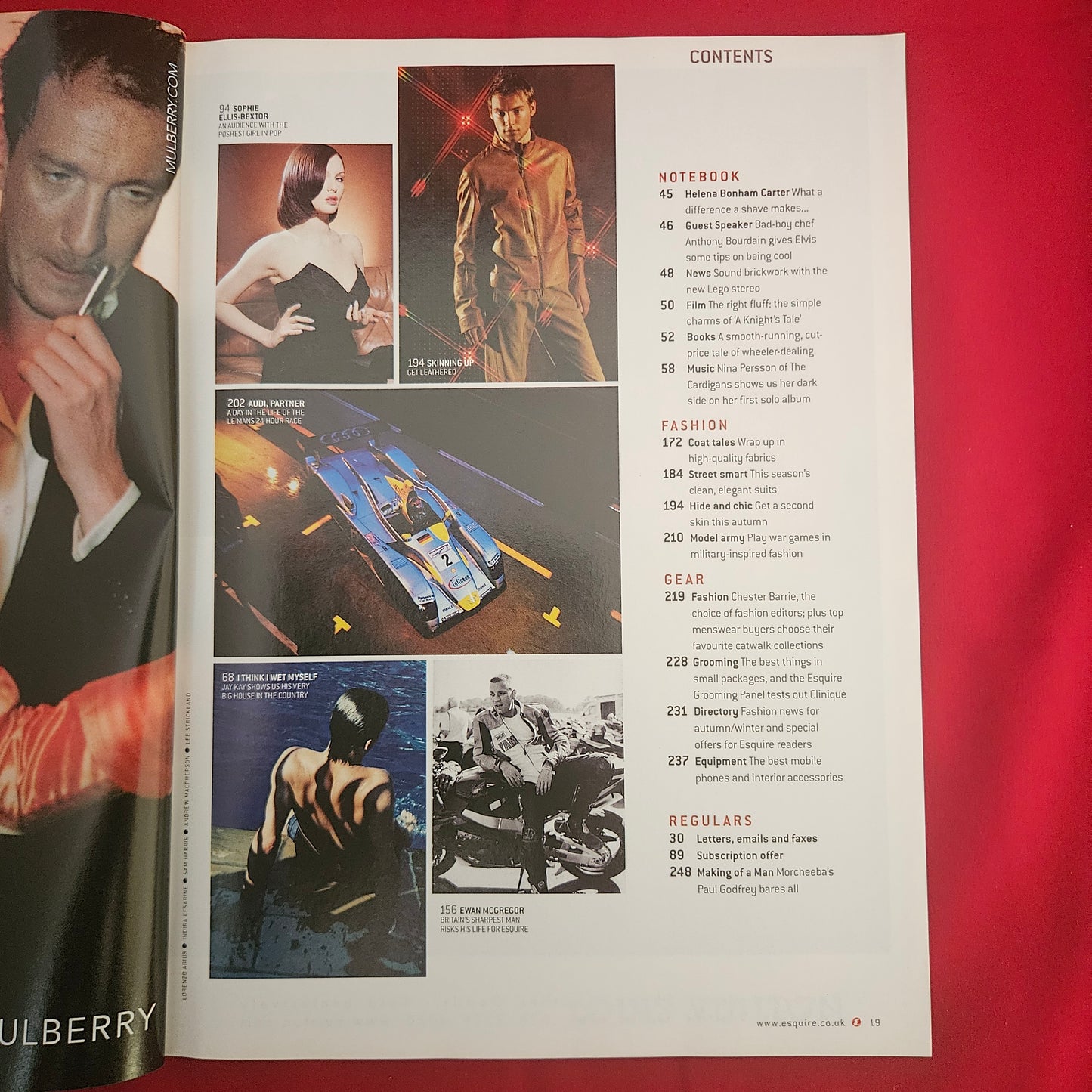 Esquire Magazine September 2001 (1200) Ewan McGregor Nicole Kidman Jay Kay Sophie Ellis-Bextor Damon Hill Miles Davis Le Mans