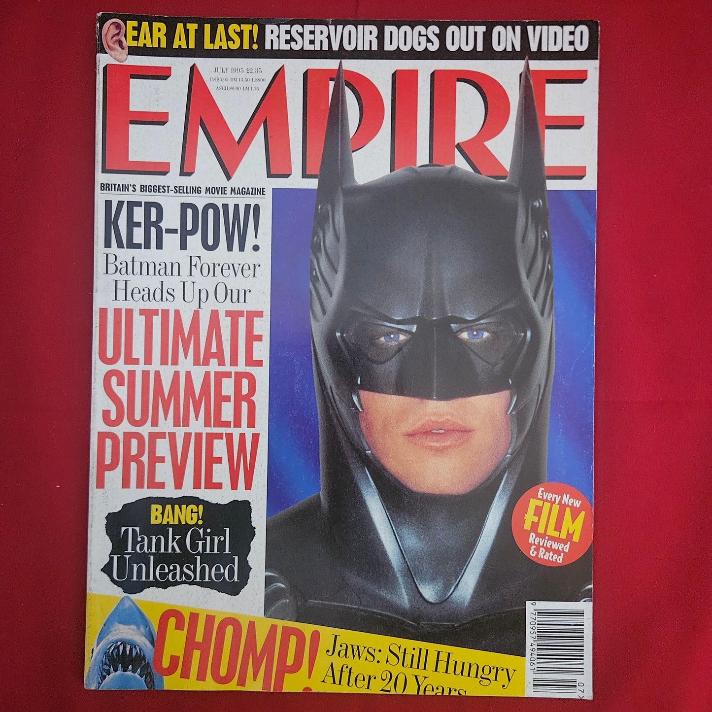 Empire Magazine July 1995 (1201) Val Kilmer Batman Forever Jaws Tank Girl Thandie Newton Quentin Tarantino Judge Dredd