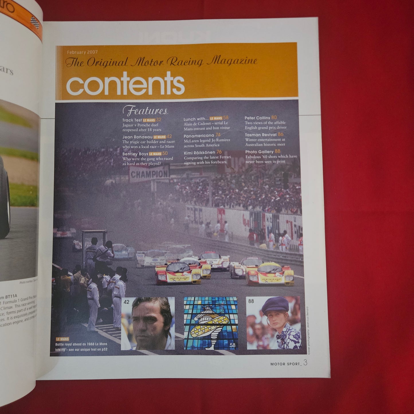 Motor Sport Magazine February 2007 (1201) Le Mans Jaguar vs Porsche Kimi Raikkonen Lewis Hamilton Peter Collins Loeb