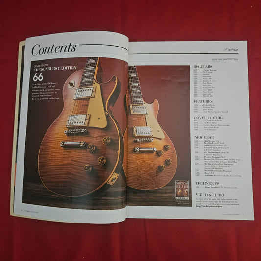 Guitarist Magazine August 2016 (1202) Issue 409 Les Paul Sunburst The Beast VGC