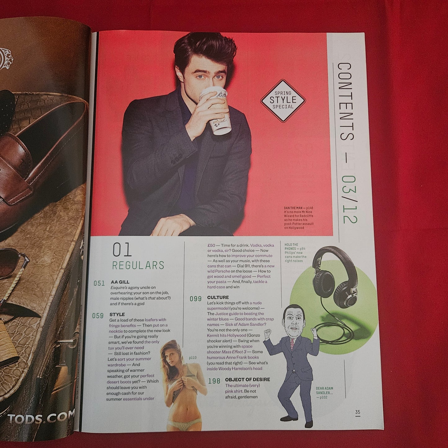 Esquire Magazine UK March 2012 (1203) Daniel Radcliffe Lake Bell Hugh Dancy Dustin Hoffman Style