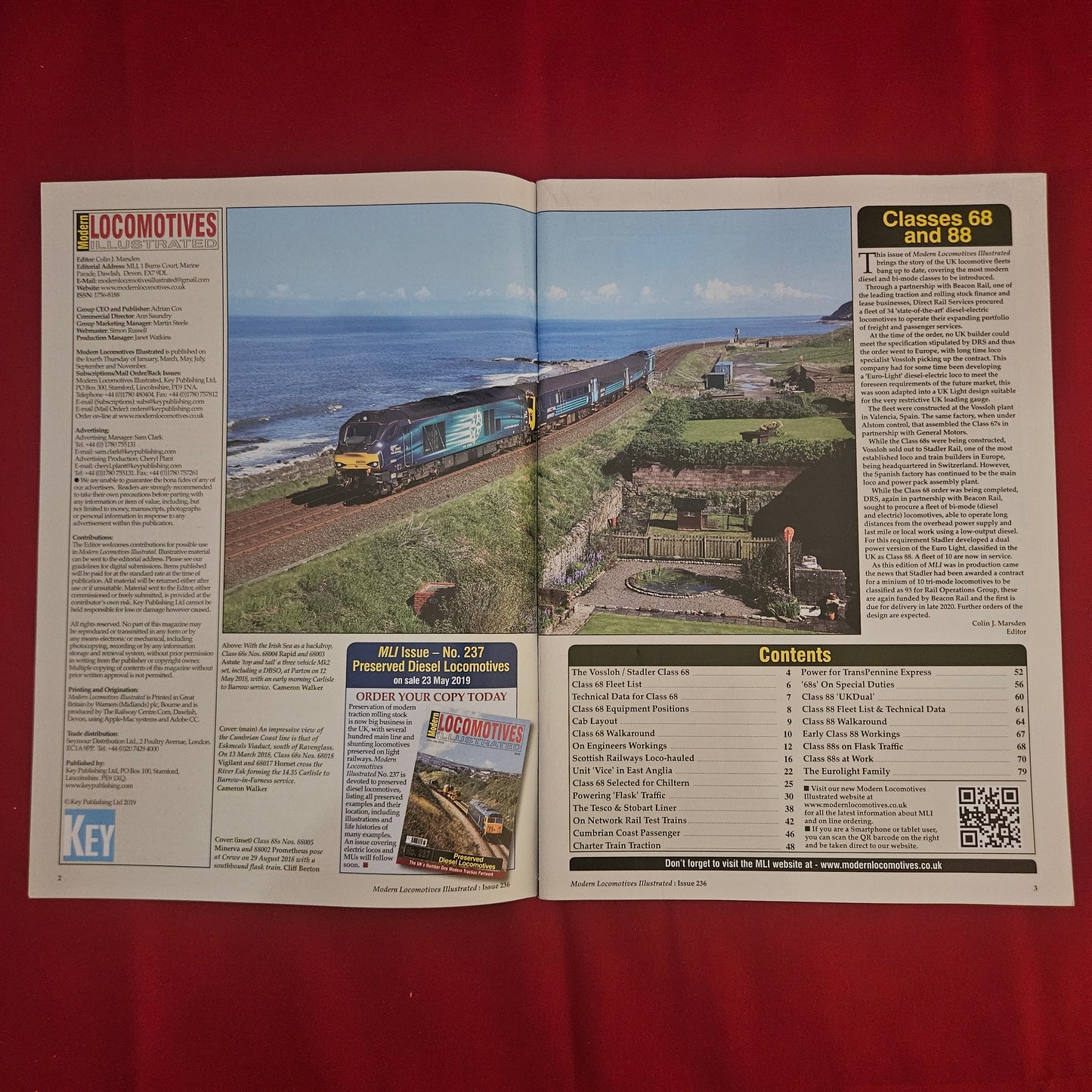 Modern Locomotives Illustrated 236 (1205) Classes 68 and 88 DRS Chiltern TPE
