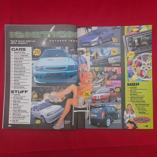 Max Power Magazine October 1999 (1207) Saxo Cover Danni Hunt Nissan Skyline R34