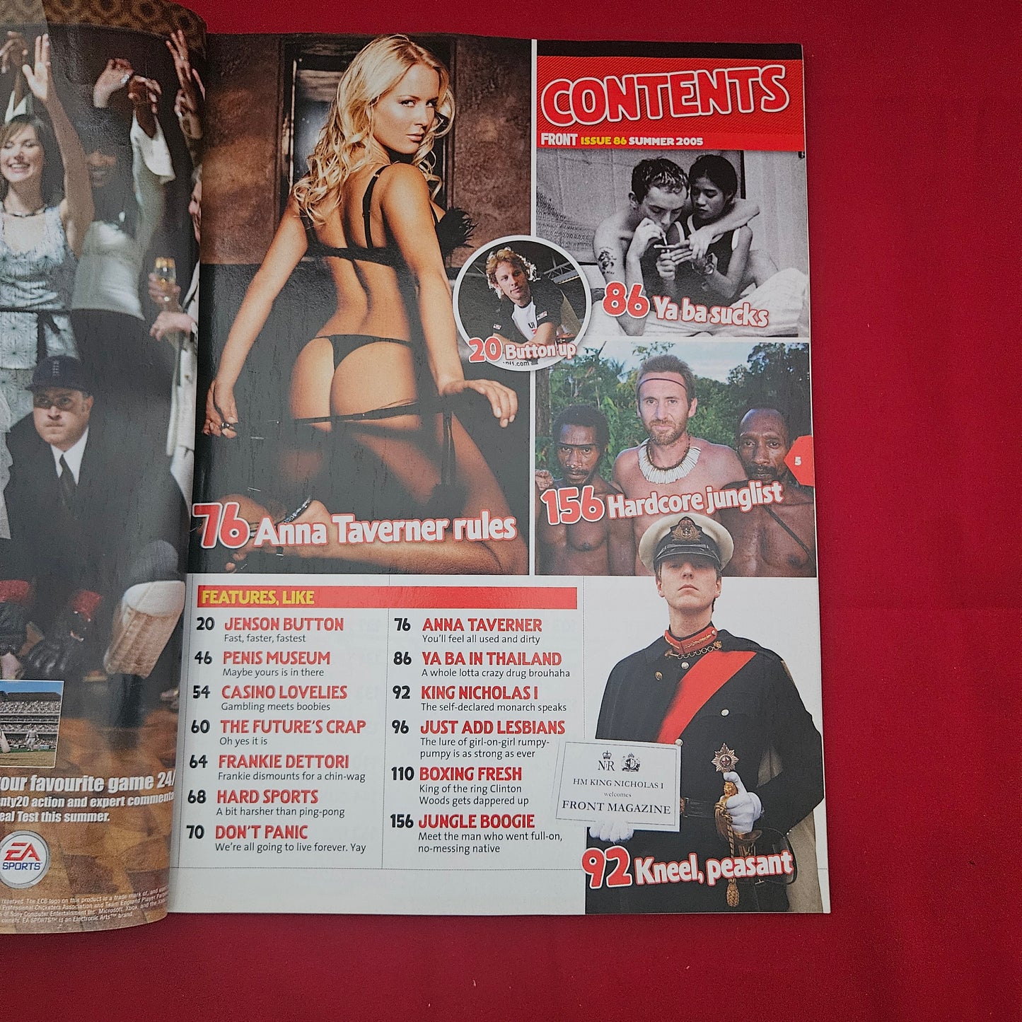 Front Magazine Summer 2005 (1214) Anna Taverner Cover Jenson Button Frankie Dettori