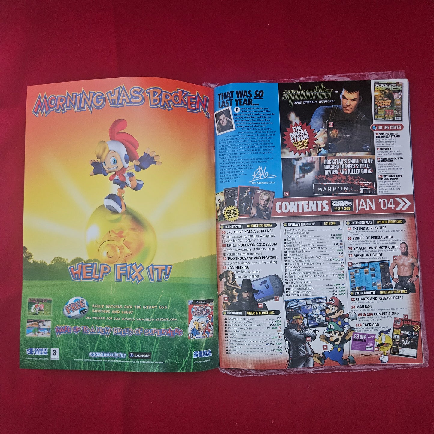 Computer And Video Games Magazine January 2004 (1218) Issue 268 Syphon Filter Manhunt