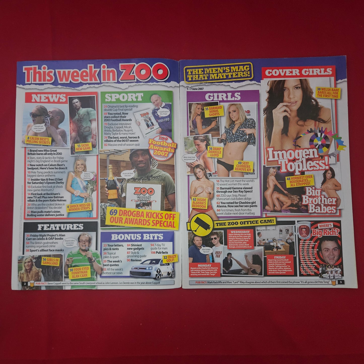 ZOO Magazine 1-7 June 2007 (1221) Imogen Thomas Big Brother  Orlaith Saskia