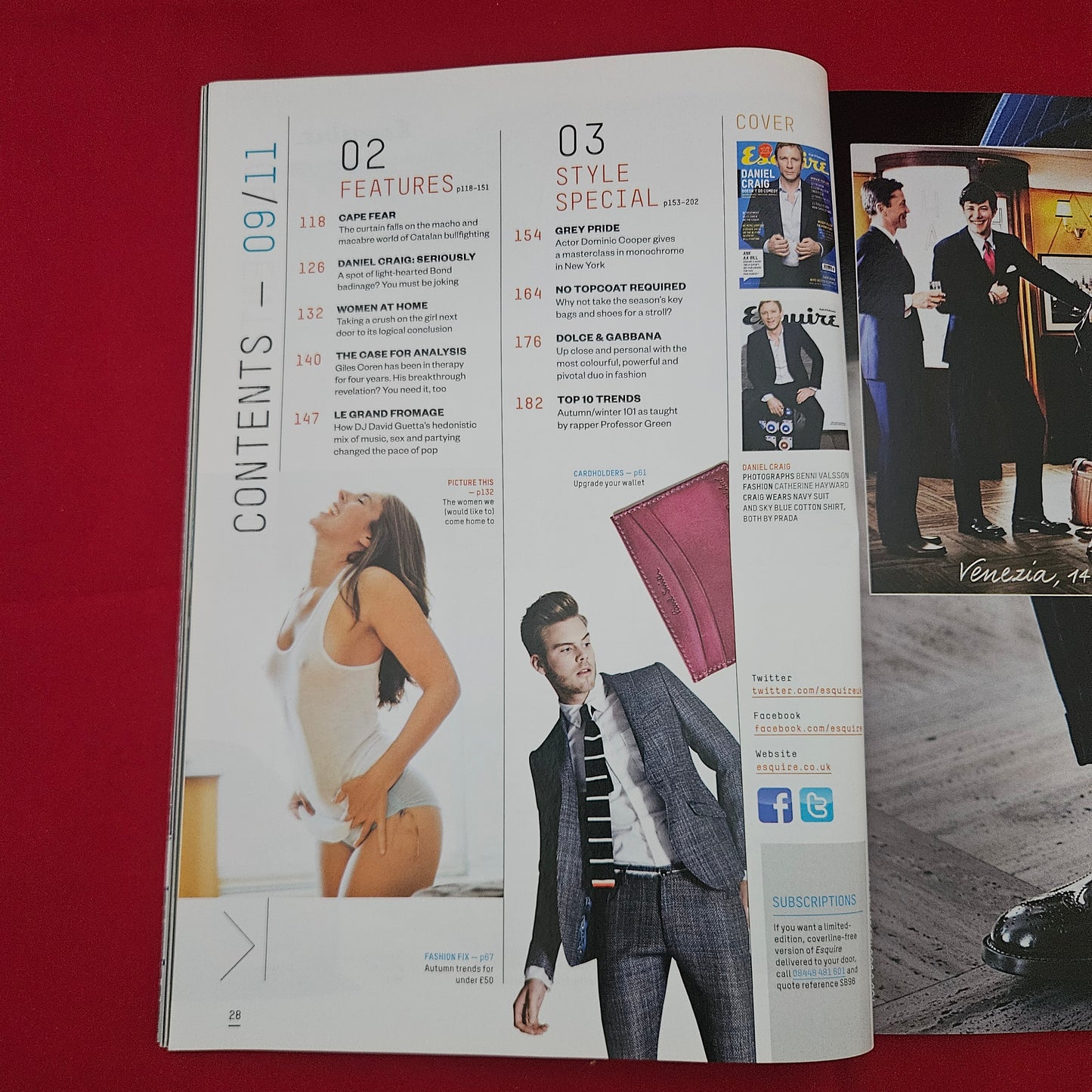 Esquire Magazine September 2011 (1224) Daniel Craig 007 Dominic Cooper David Guetta