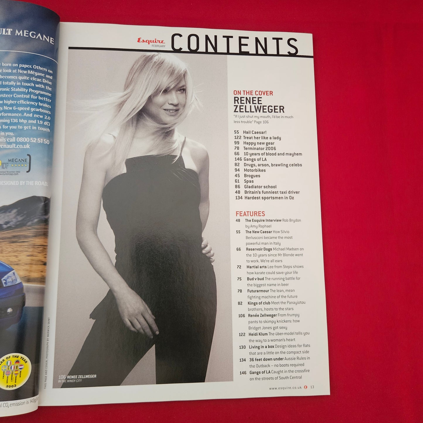 Esquire Magazine February 2003 (1224) Renée Zellweger Heidi Klum Gangs of LA