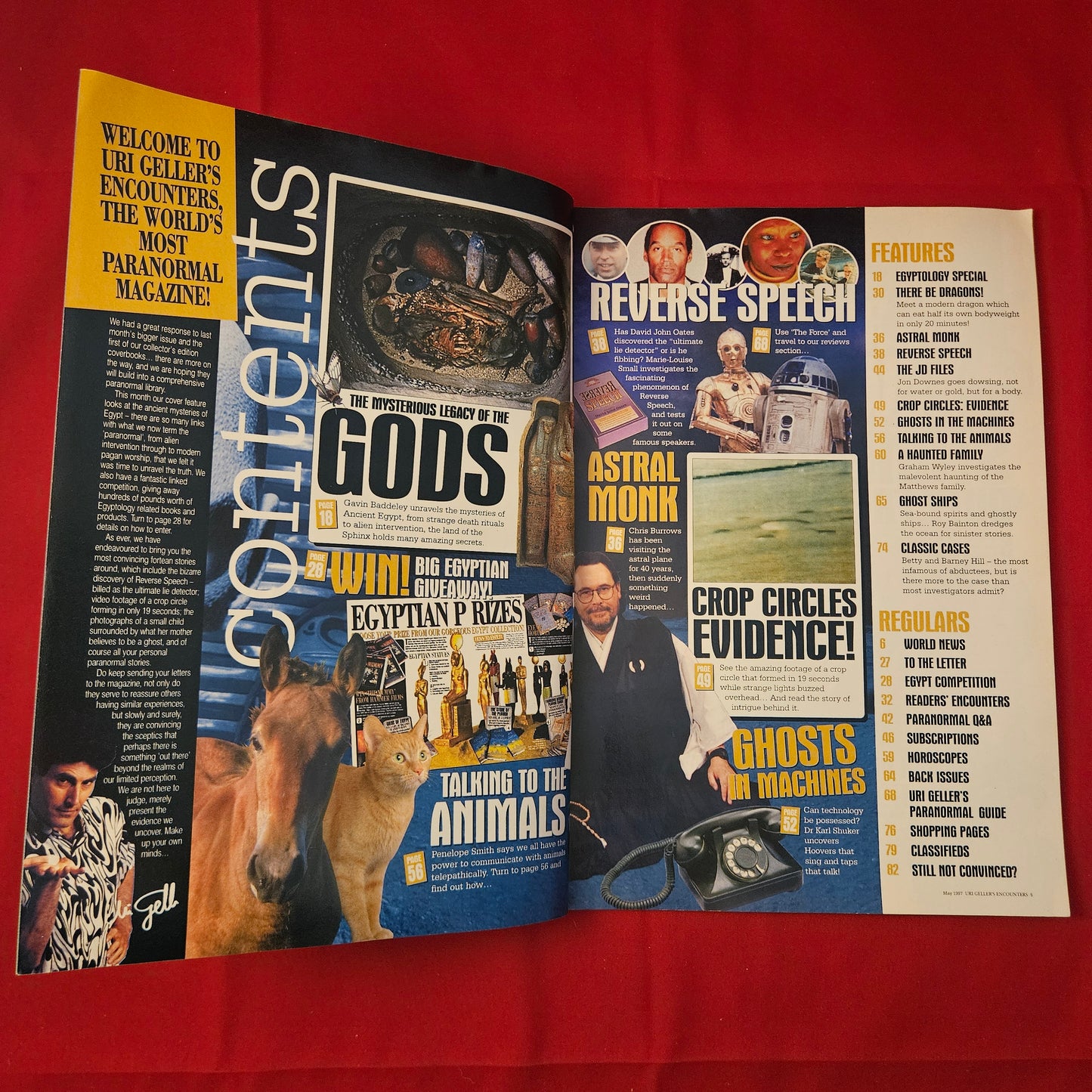 Uri Geller's Encounters Magazine May 1997 (1226) Alien Ancestors Egypt Dowsing