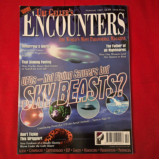 Uri Geller's Encounters Magazine February 1997 (1226) Sky Beasts Mongolian Death Worm