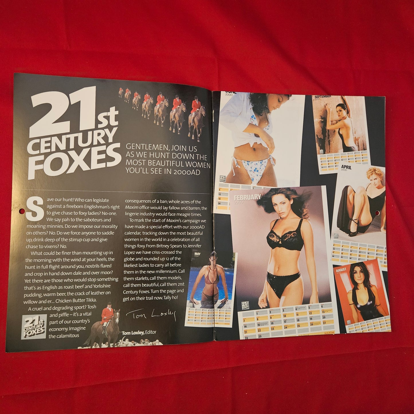 Maxim 21st Century Foxes 2000 AD Calendar Britney Spears Angelina Jolie (1228)