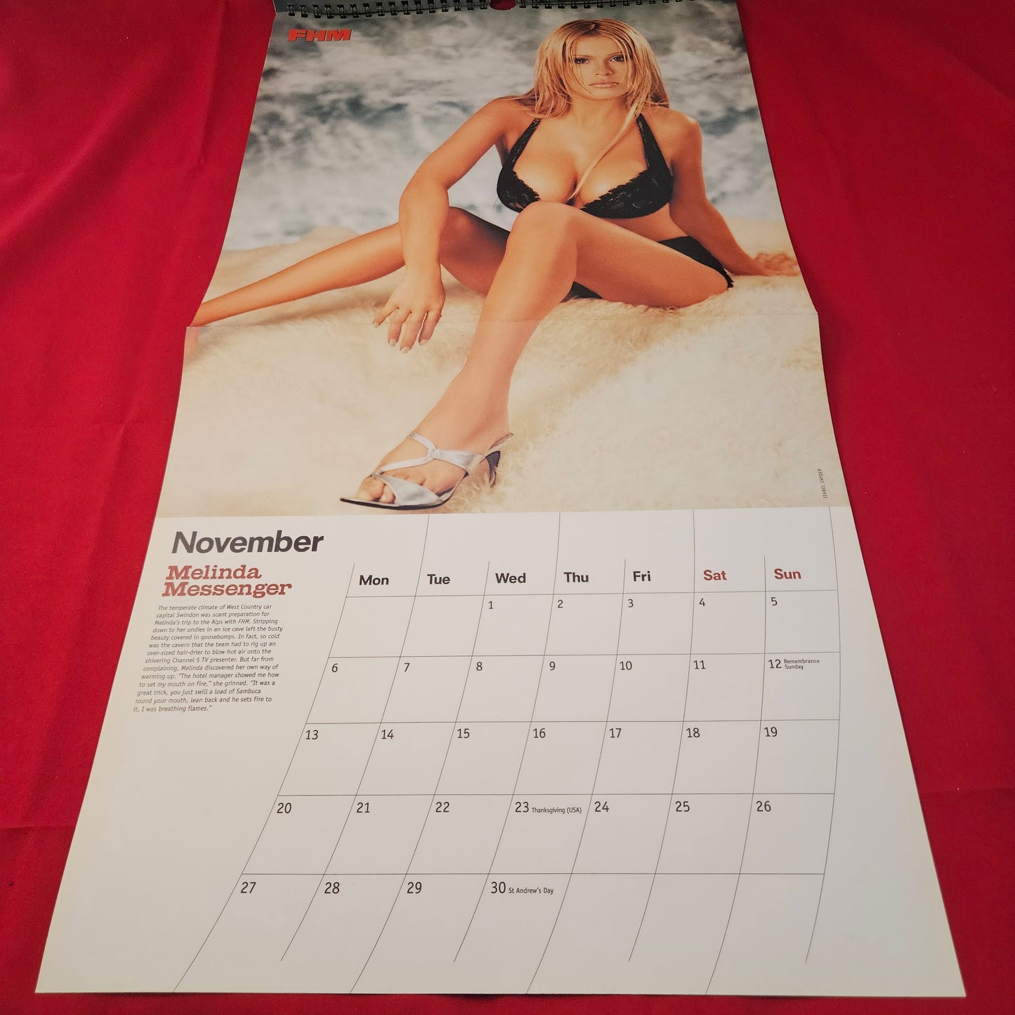 FHM Calendar 2000 (bb009) Melanie Sykes Annalise Braakensiek Lisa Faulkner Melinda Messenger