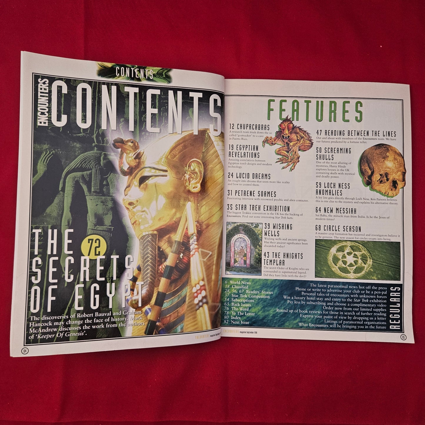 Encounters Magazine September 1996 Issue 11 (1232) Ancient Egypt Chupacabras Rare