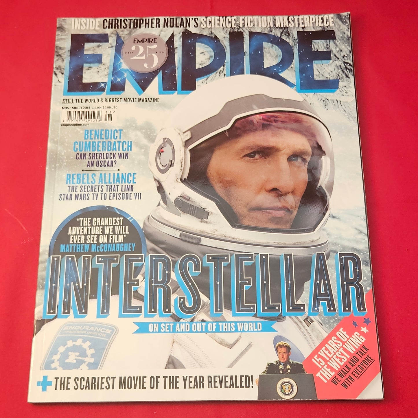 Empire Magazine November 2014 (1179) Interstellar Matthew McConaughey West Wing