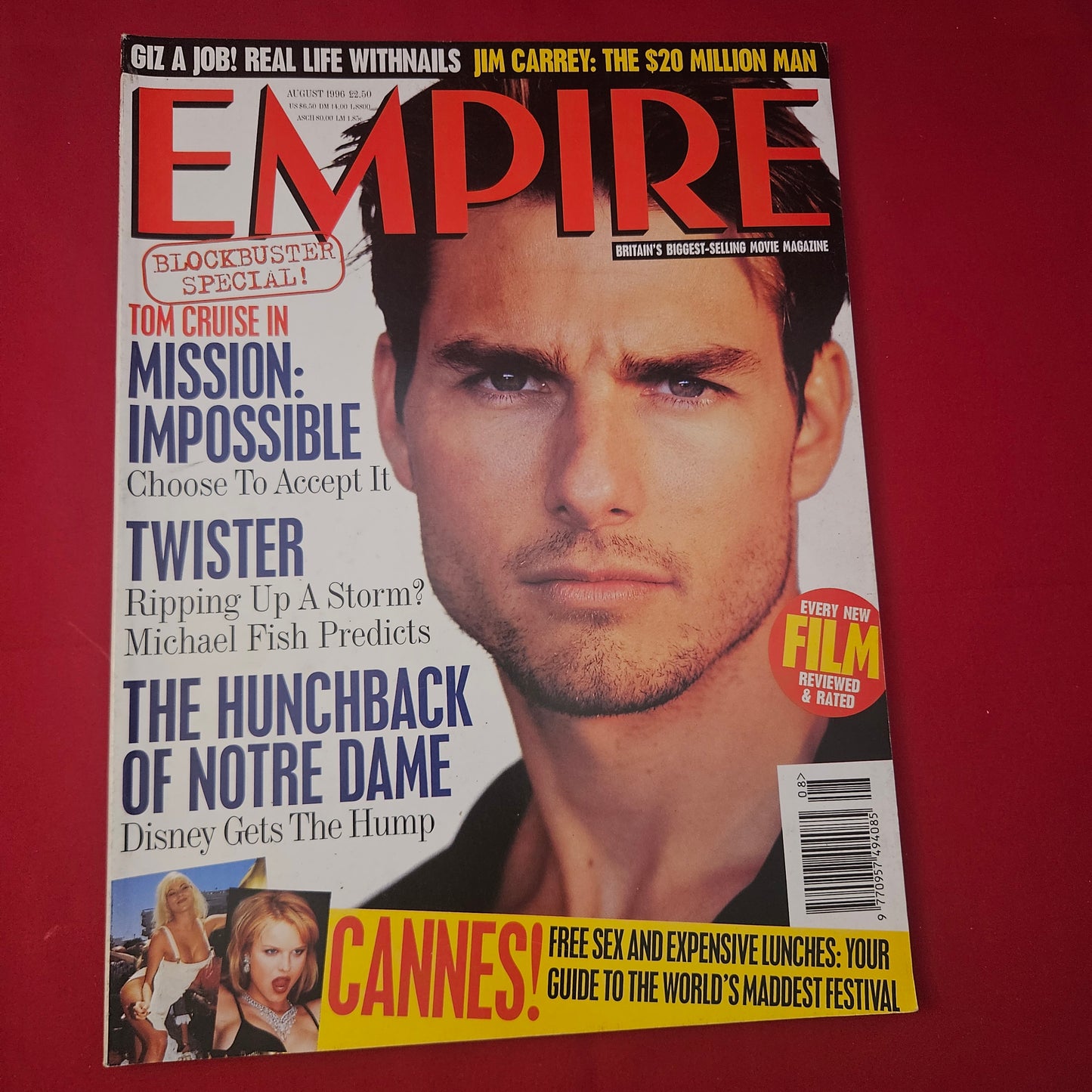 Empire Magazine August 1996 (1181) Tom Cruise Mission Impossible Twister Disney