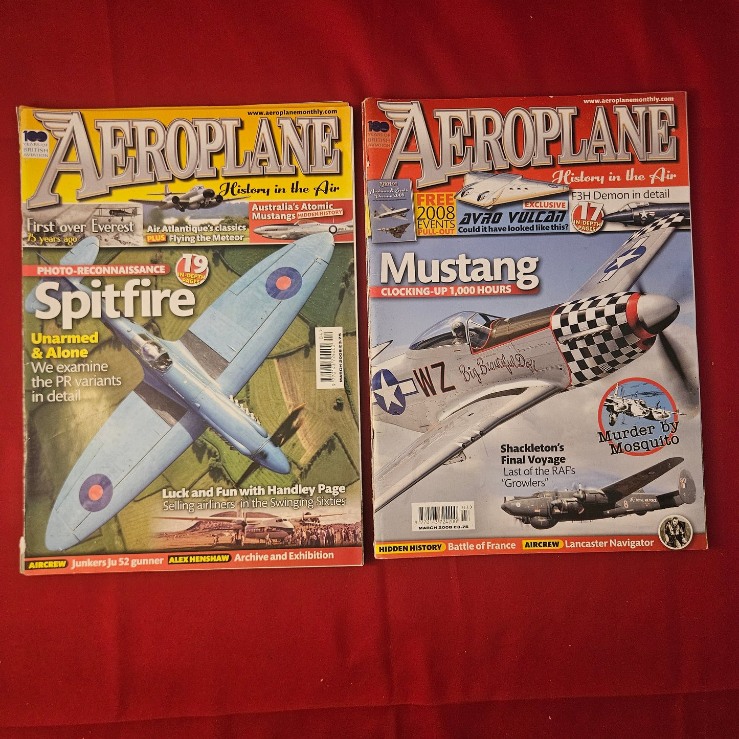 BUNDLE 9x AEROPLANE Magazines Job Lot 2008 History in the Air (BJL0126)