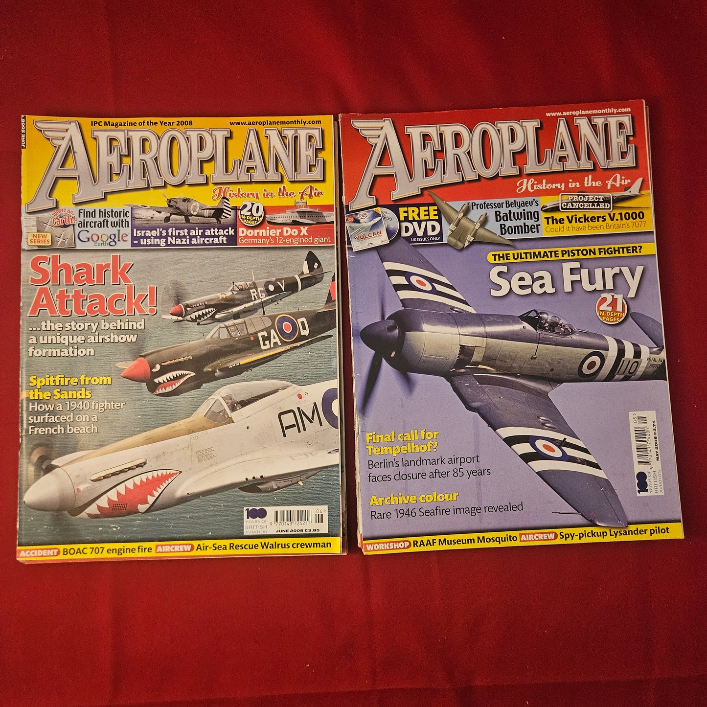 BUNDLE 9x AEROPLANE Magazines Job Lot 2008 History in the Air (BJL0126)