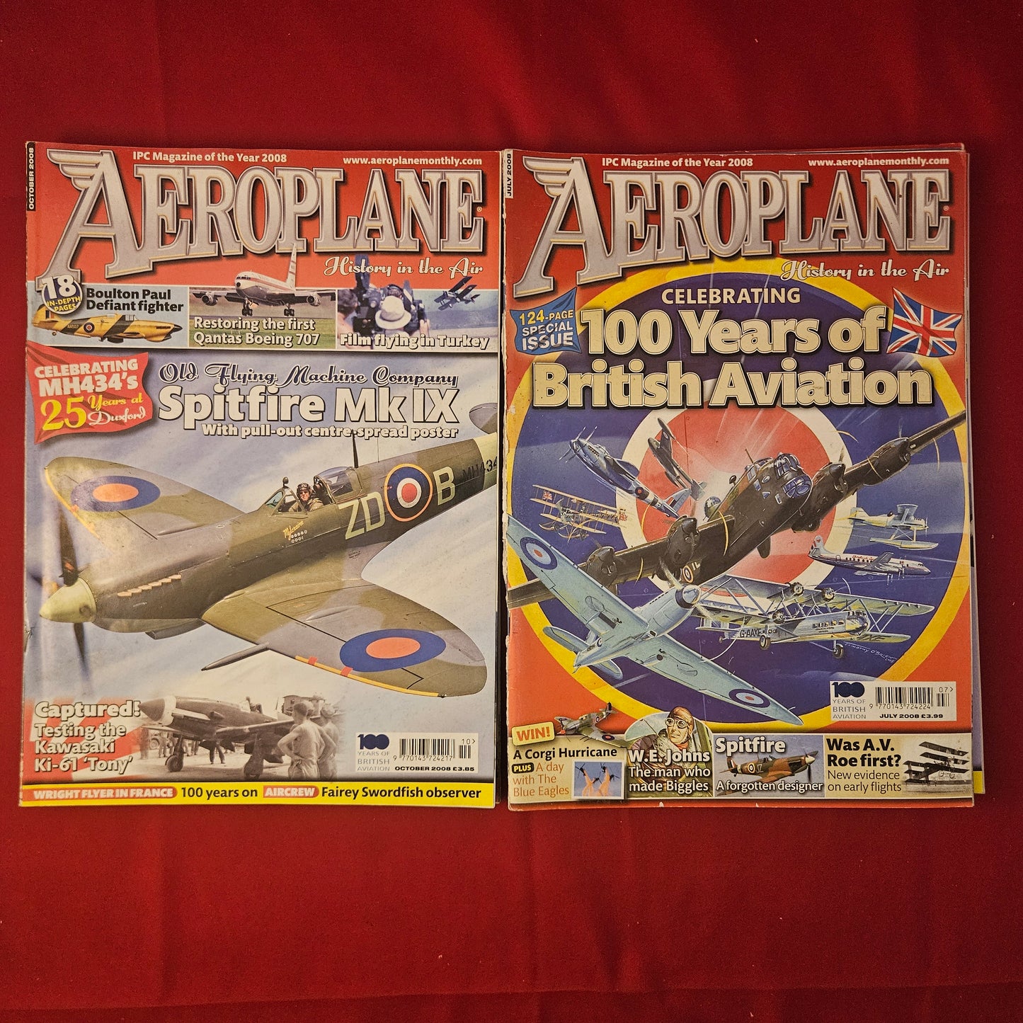BUNDLE 9x AEROPLANE Magazines Job Lot 2008 History in the Air (BJL0126)