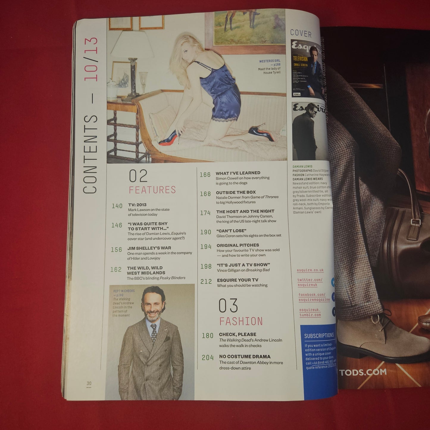 Esquire Magazine October 2013 (1238) Damian Lewis Natalie Dormer Andrew Lincoln