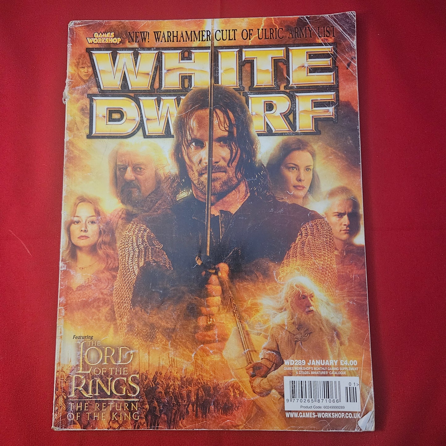 White Dwarf Magazine January 2004 (289) Cult of Ulric Army List LOTR Return King