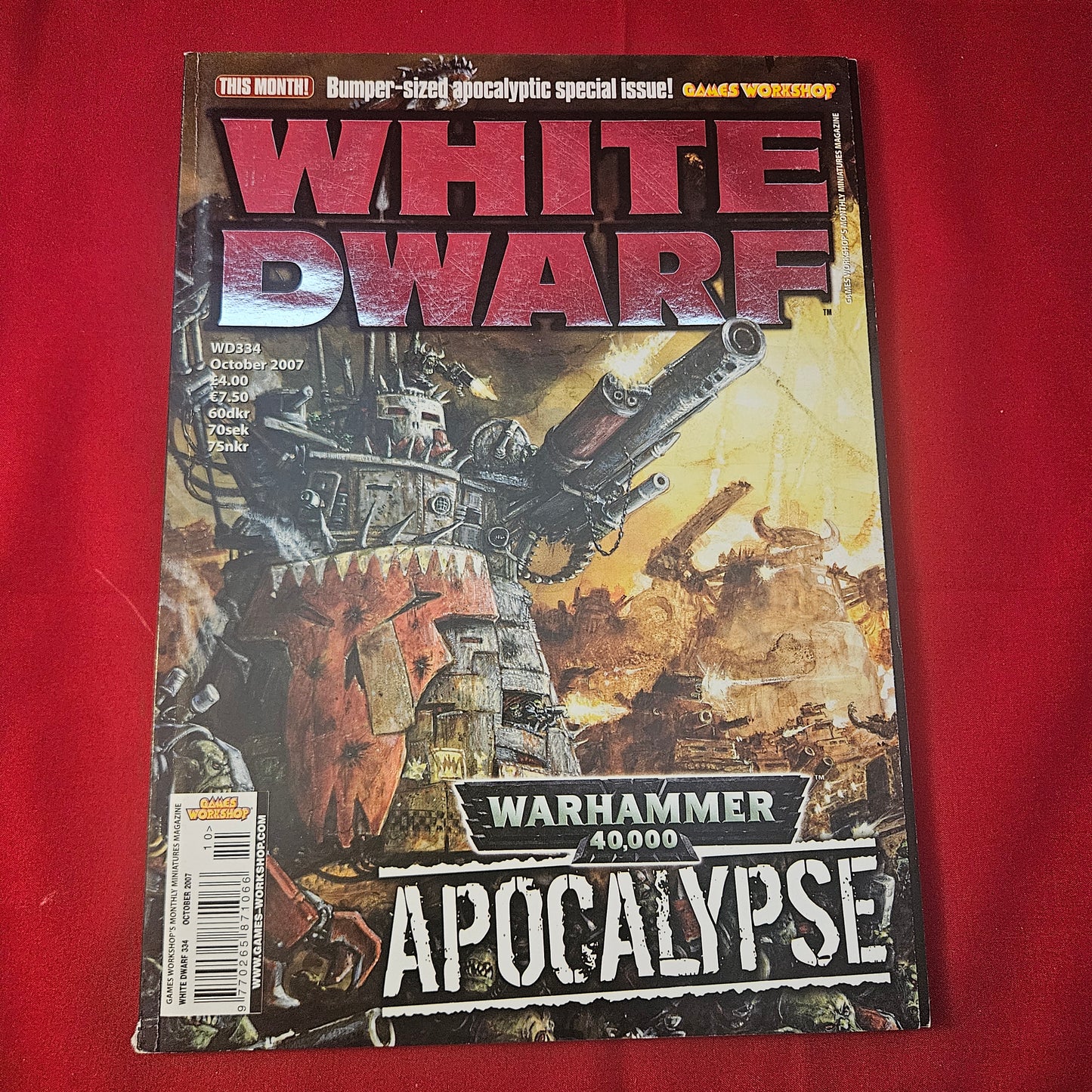 White Dwarf Magazine October 2007 (1240) Issue 334 Warhammer 40k Apocalypse Special