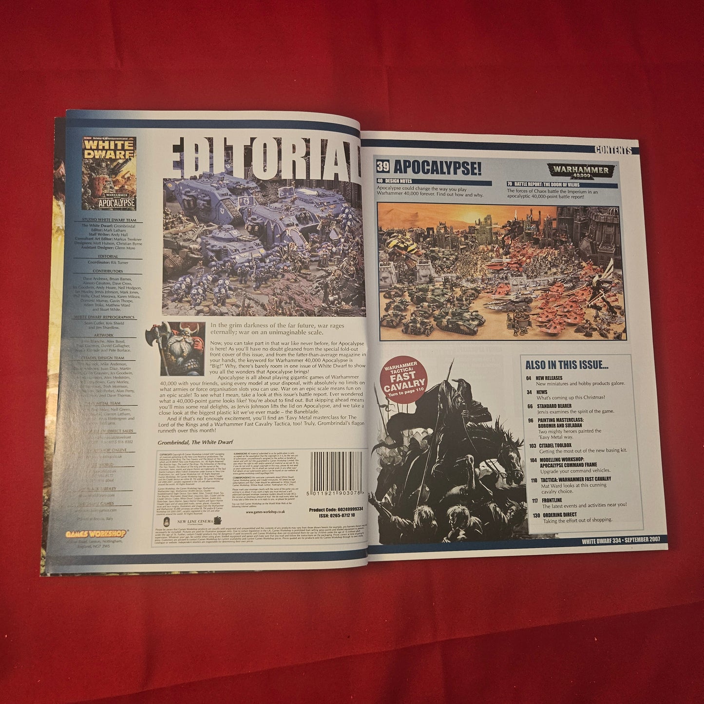 White Dwarf Magazine October 2007 (1240) Issue 334 Warhammer 40k Apocalypse Special