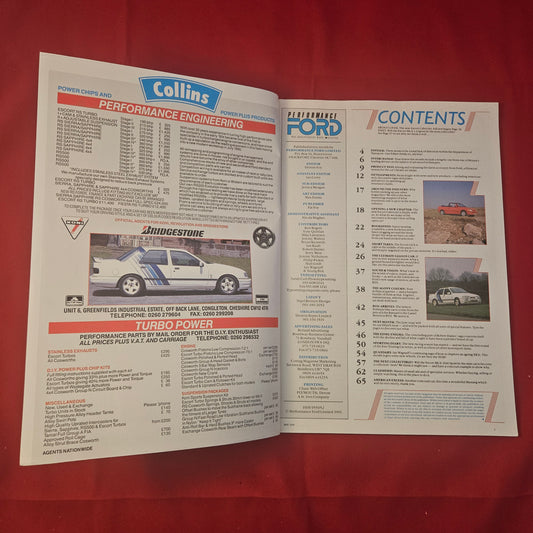 Performance Ford Magazine May 1991 (1240) Vol 5 No 1 Escort Cabriolet Mk2 Sport