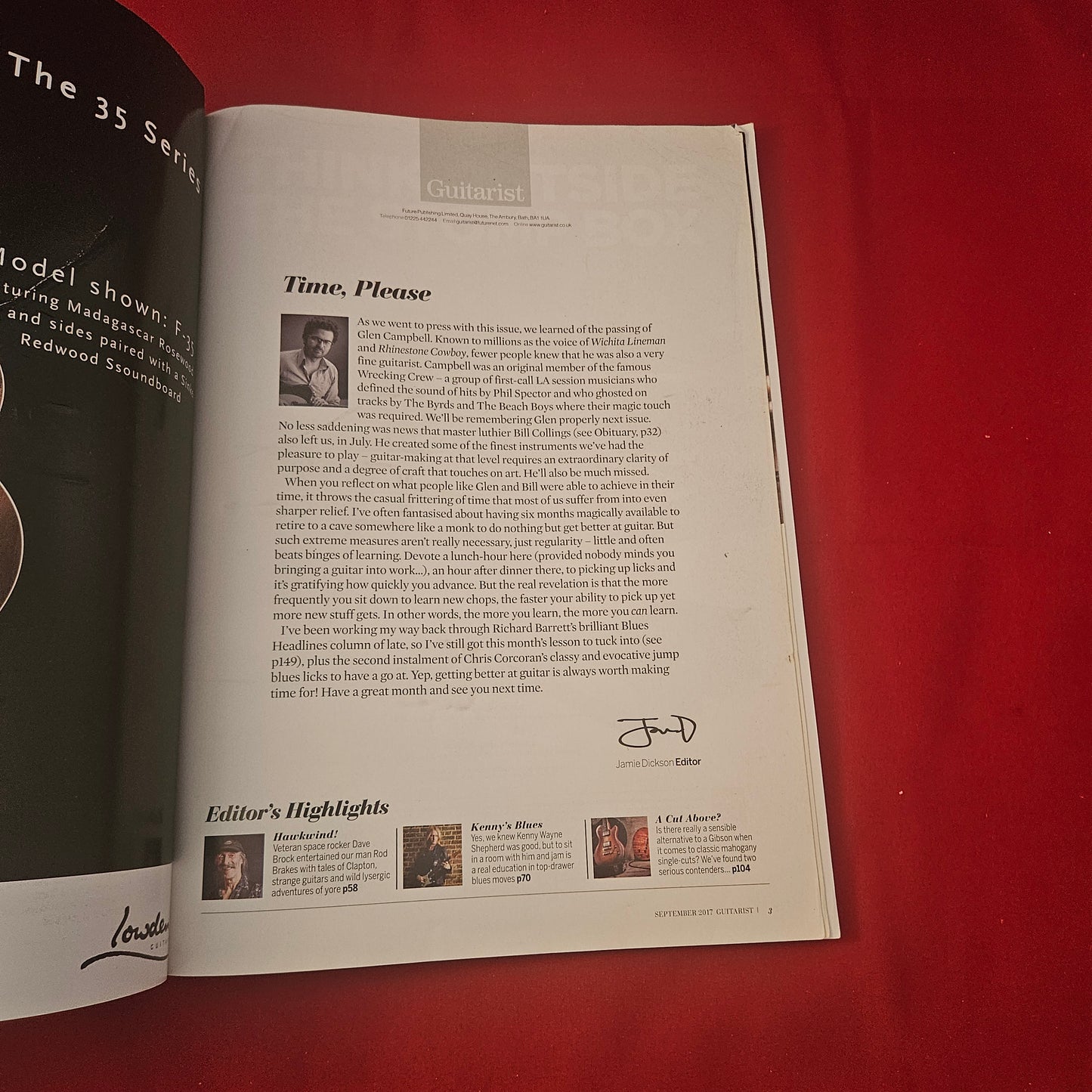 Guitarist Magazine September 2017 (1243) 424 Brad Paisley Tele Clapton Blackie