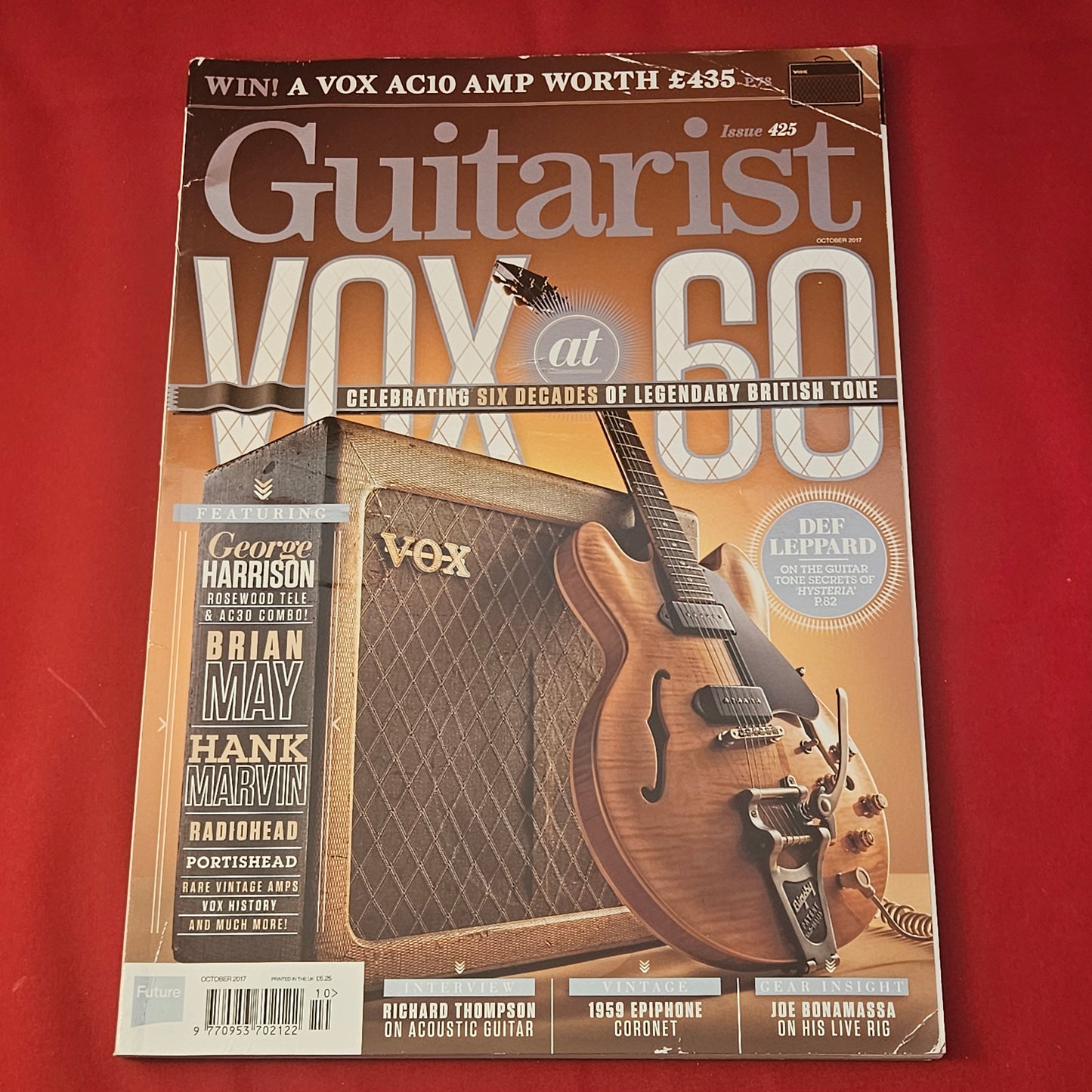 Guitarist Magazine October 2017 (1243) Issue 425 Vox 60th Anniversary Brian May