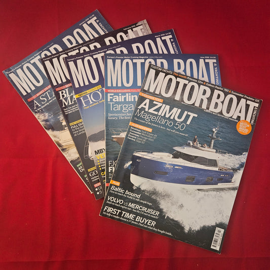 BUNDLE 5x MOTOR BOAT & YACHTING Magazines Job Lot 2010-2011 Azimut (BJL0127)