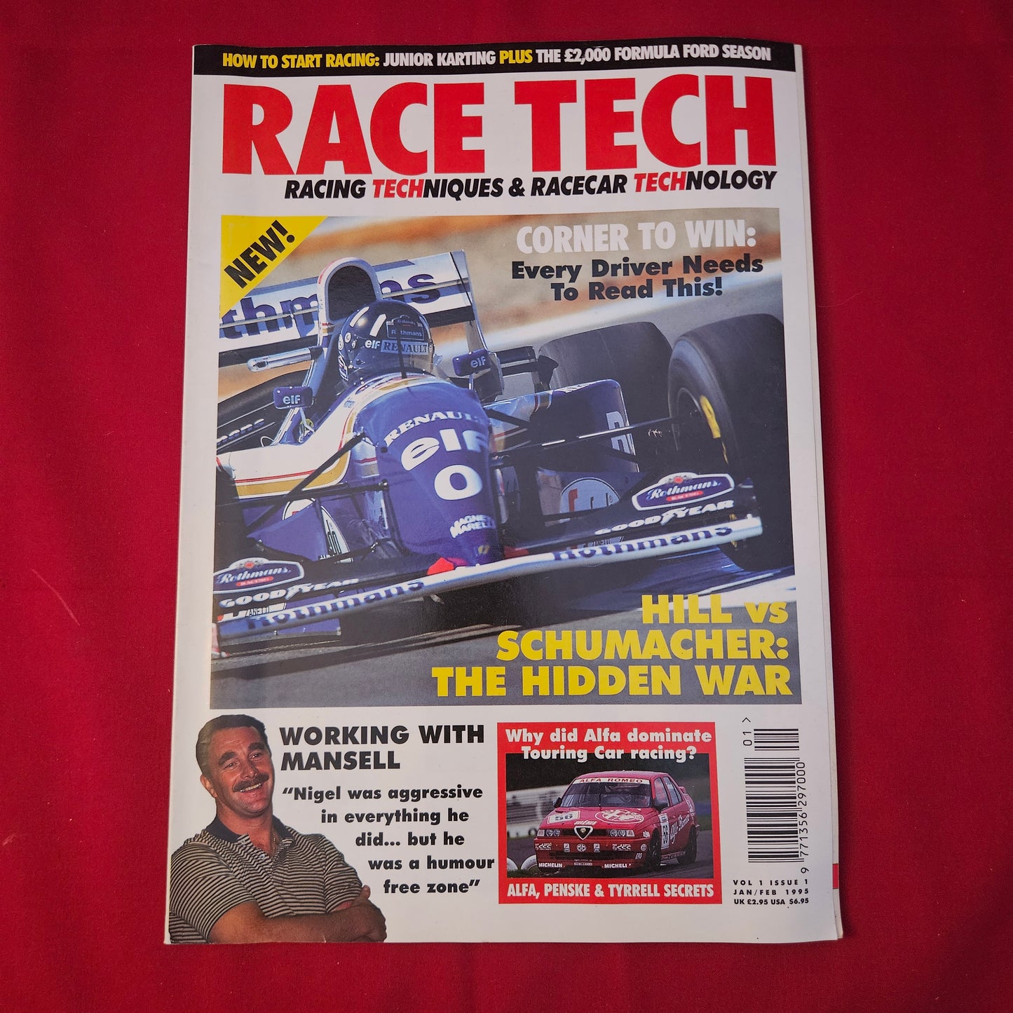 Race Tech Magazine January 1995 (1244) Vol 1 Issue 1 Hill vs Schumacher F1