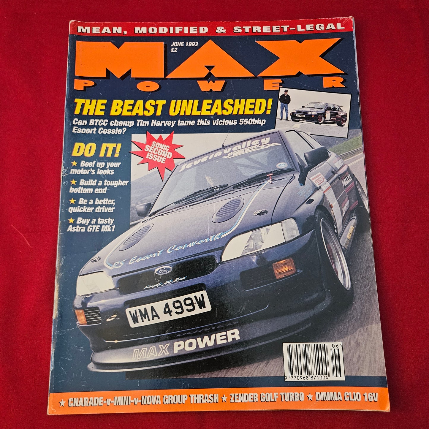 Max Power Magazine June 1993 (1247) 550bhp Escort Cosworth Tim Harvey