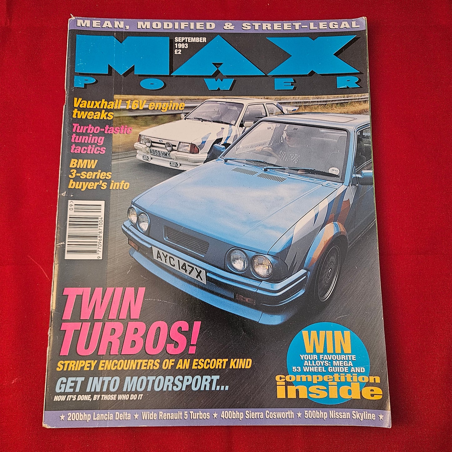 Max Power Magazine September 1993 (1247) Twin Turbo Escorts Skyline 400bhp Sierra