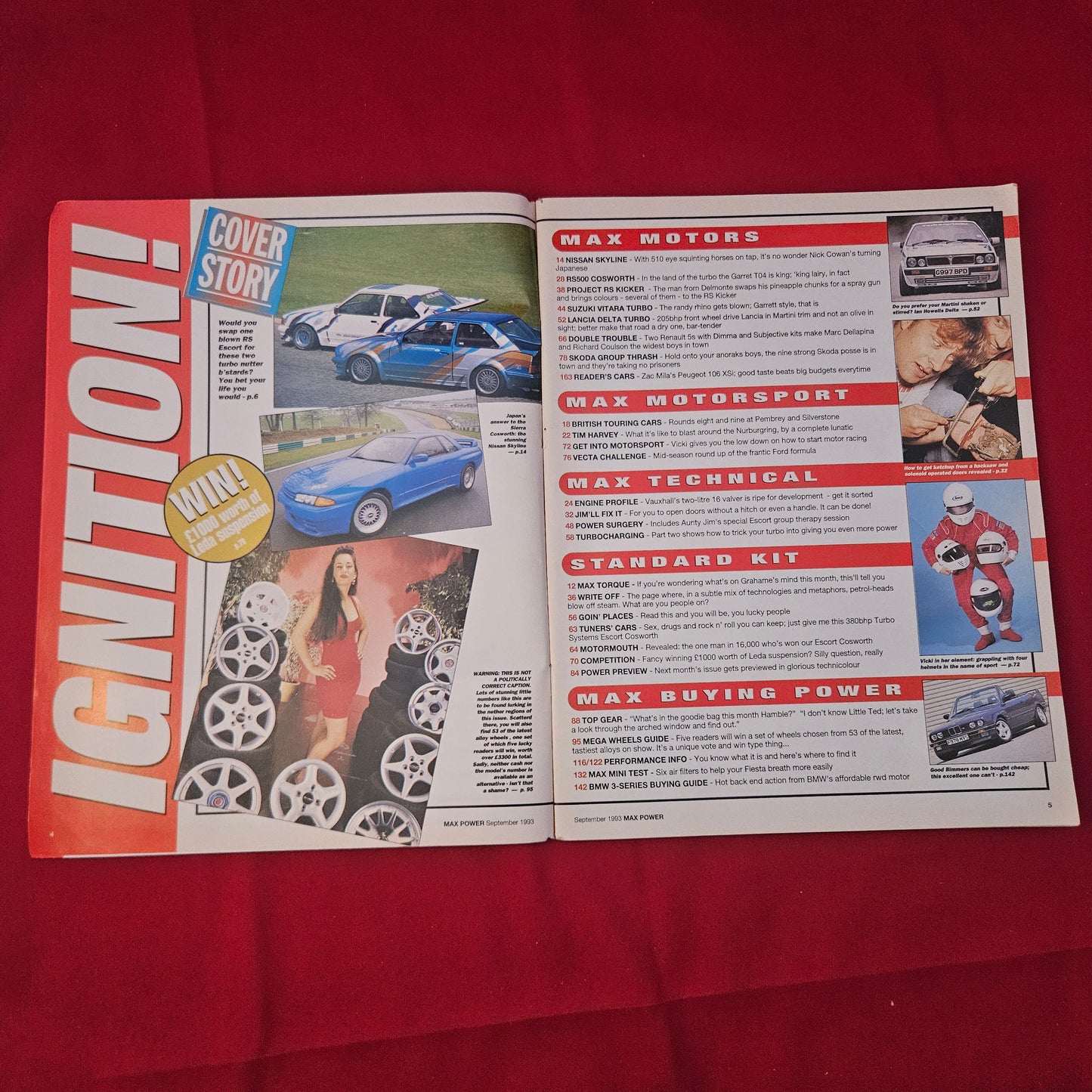 Max Power Magazine September 1993 (1247) Twin Turbo Escorts Skyline 400bhp Sierra
