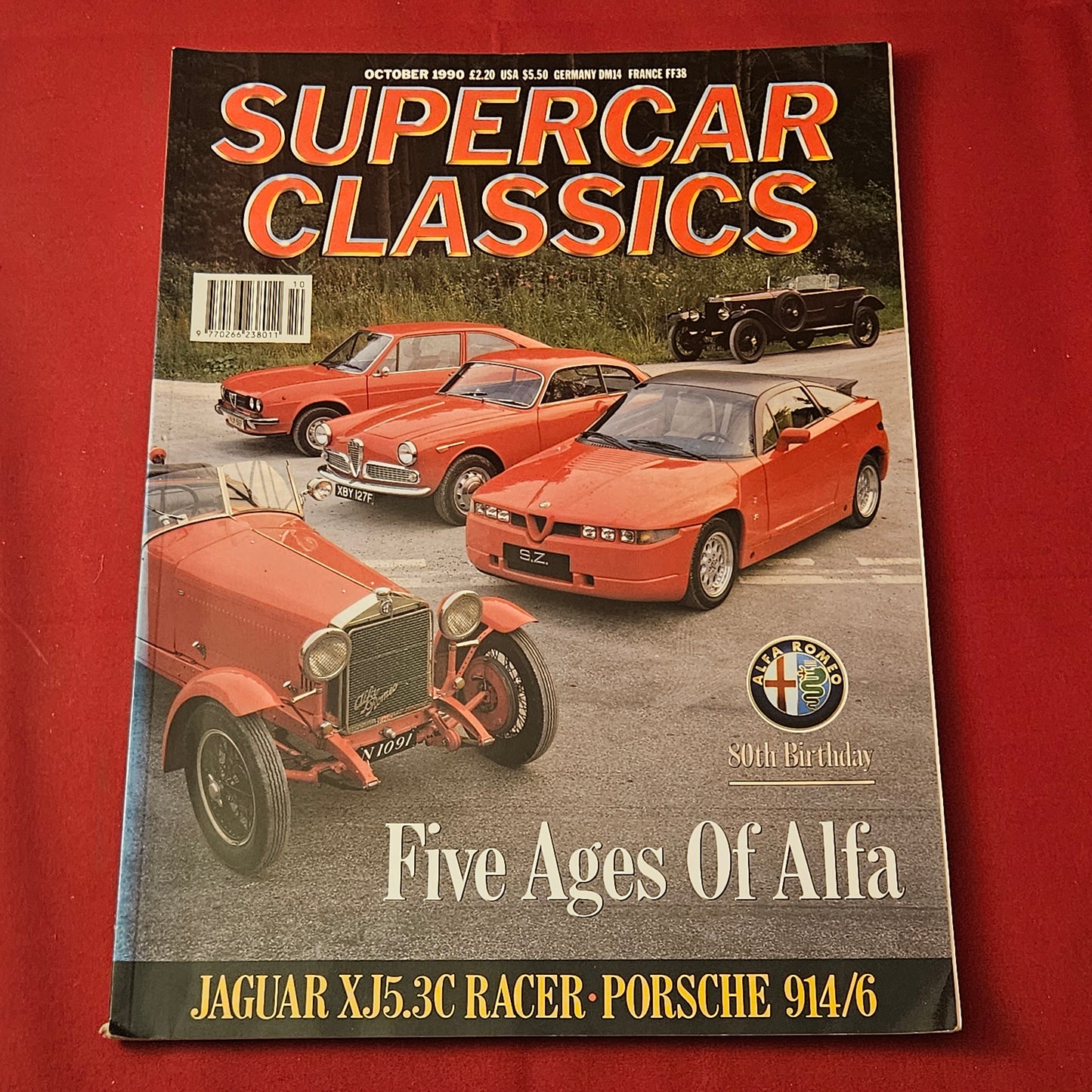 Supercar Classics October 1990 (1257) Five Ages Of Alfa Romeo Jaguar XJ5.3C